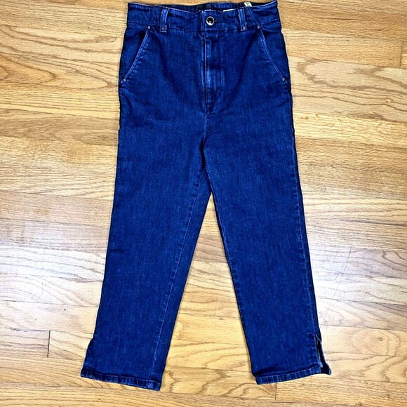 Maeve Anthropologie Women’s 26 High Rise Capri Jeans Dark Wash Straight Leg - Picture 1 of 10
